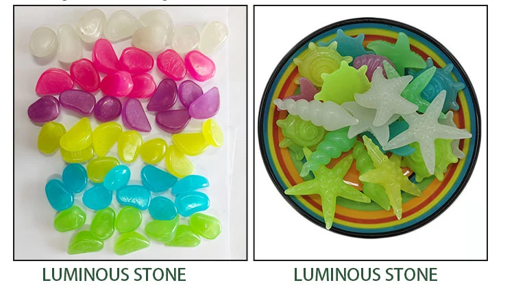 Glowing Stones Garden Glow in The Dark Luminescent in The Dark Marble Stones Glow Glass Chips